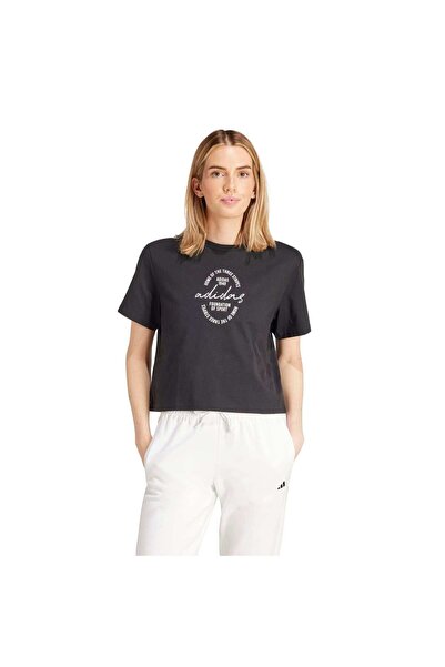 adidas Γυναικείο Κοντομάνικο Μπλουζάκι με Σχέδιο Υπογραφής Μ