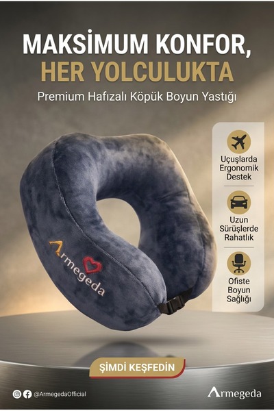 Hearty Armegeda Visco Travel Pillow 212 Special February 14 Series ANTHRACITE -STOCK LIMITED