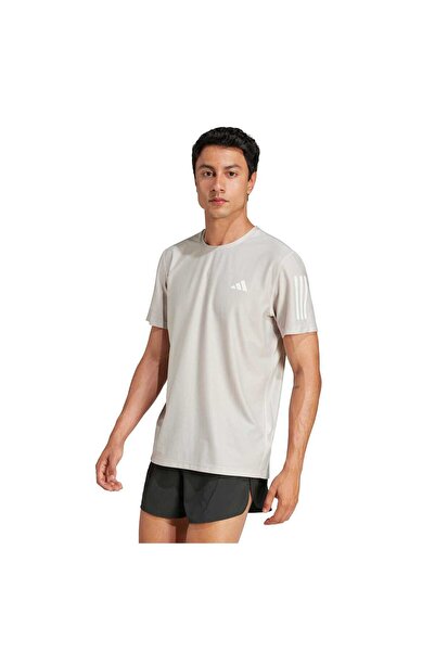 adidas Ανδρικό μπλουζάκι κρέμα Own The Run (JC9788)