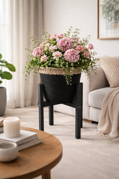 bayram taşcıoğlu home desing 2 Li Set Ayaklı Saksılık ve Çiçeklik Sepet