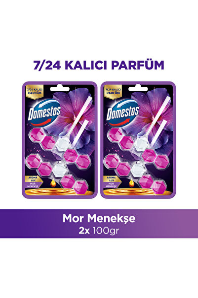 Domestos Aroma Lux Tuvalet Bloğu Mor Menekşe 100g x2