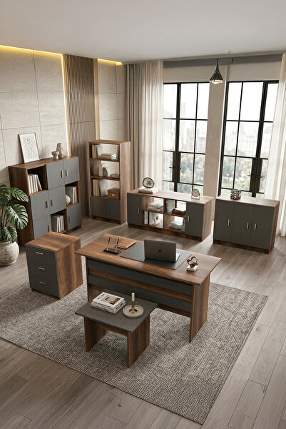 Yurudesign Vario ABCDEFG Ofis Büro Masa Takımı Barok-Antrasit
