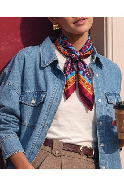 Markiz Takı وشاح ملون ماركة 55*55