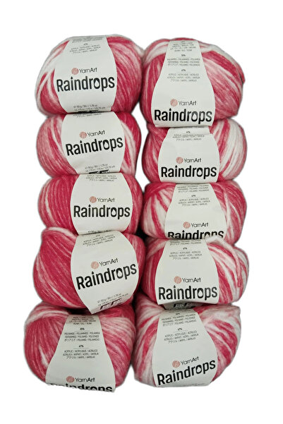 Yarnart RAINDROPS Set de 10 fire de tricotat, Set de fire de tricotat manual,...