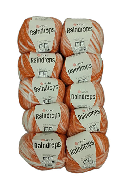 Yarnart Raindrops 10-Piece Knitting Yarn Set Embroidered Hand Knitting Yarn S...