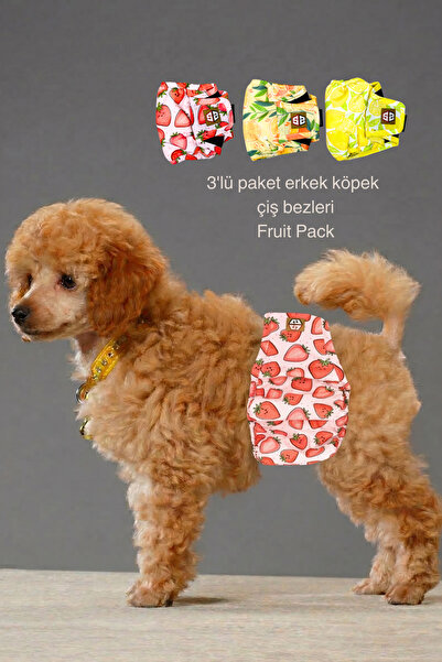 salya store Fruits Erkek Köpek Çiş Bezleri -Erkek Köpek Külot 3'lü Avantajlı ...