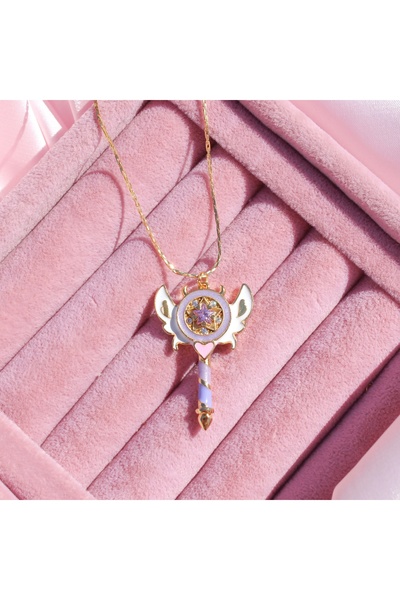 La Çiva Arts Star Butterfly Sihirli Değnek Kolye, Çelik Zincirde Asa Kolye, H...