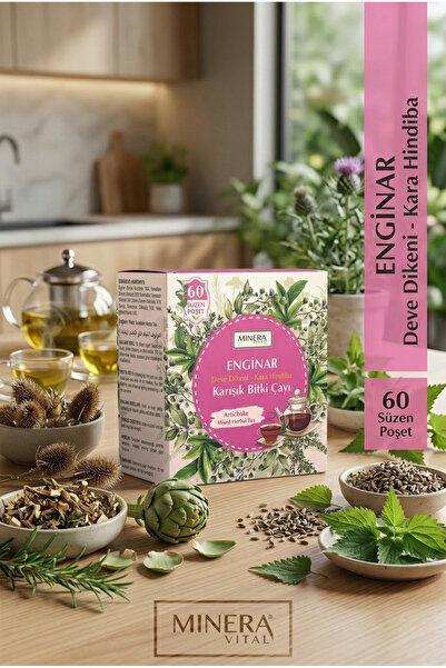 MİNERA VİTAL Artichoke Thistle Black Chicory 60 Filtered Herbal Tea Bags