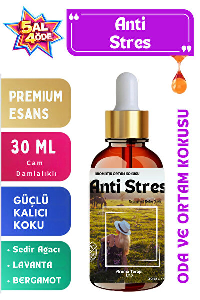 Aroma Terapi Lab Anti - Stres - Esansiyel Koku Yağı - Oda ve Ortam Kokusu - A...
