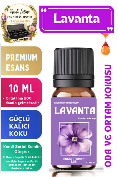 Aroma Terapi Lab Lavanta - Esansiyel Koku Yağı - Oda Ve Ortam Kokusu - Aromat...