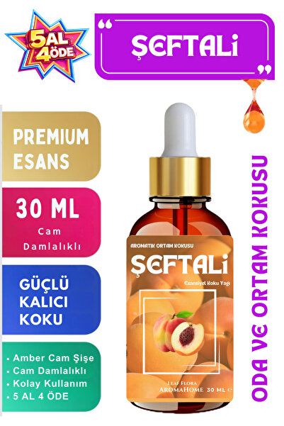 LeafFlora AromaHome Şeftali - Esansiyel Koku Yağı - Oda ve Ortam Kokusu 30 ML