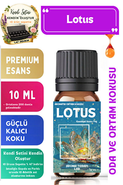 Aroma Terapi Lab Lotus - Esansiyel Koku Yağı - Oda Ve Ortam Kokusu - Aromatik...