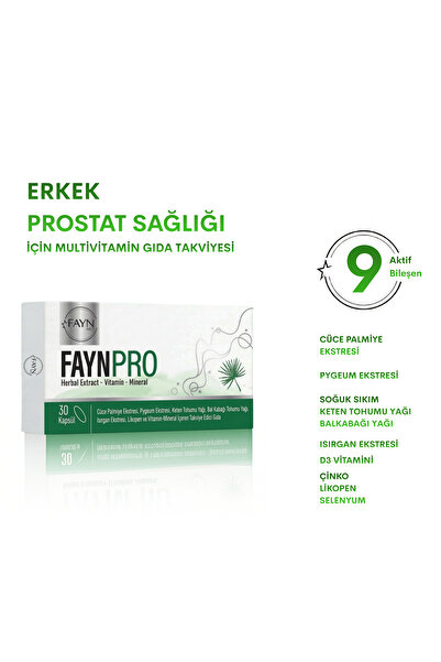FAYNMED FAYNPRO Erkelere Özel Saw Palmetto Cüce Palmiye Kabak Çekirdeği Yağı ...