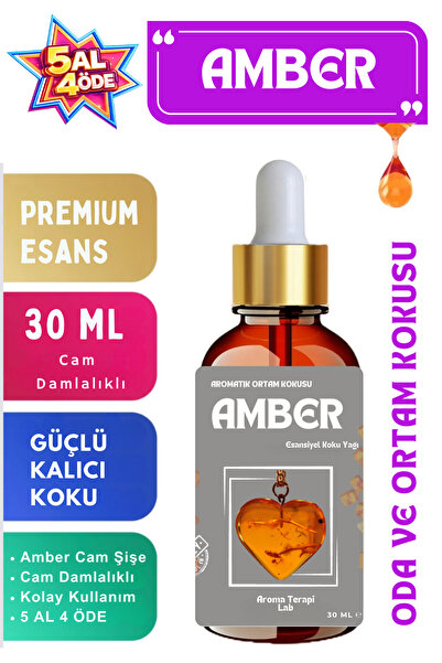 Aroma Terapi Lab AMBER - Esansiyel Koku Yağı - Oda ve Ortam Kokusu - Aromatik...
