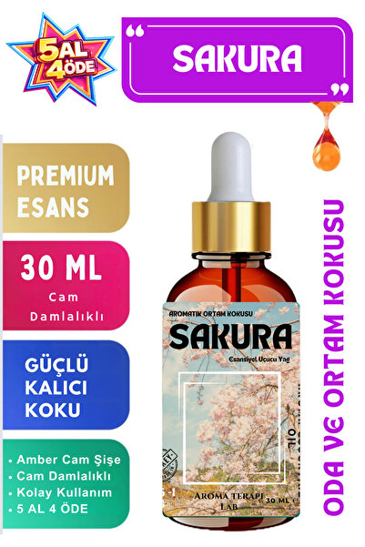 Aroma Terapi Lab SAKURA - Esansiyel Koku Yağı - Oda ve Ortam Kokusu - Aromati...