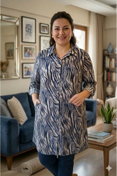 elma abone Plus Size Women's Summer Viscose Tunic Shirt