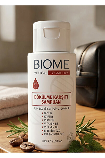BİOMEMEDİCAL Biotin+Kafein Destekli Dökülme Karşıtı, Geç Uzayan, Yıpranmış Sa...