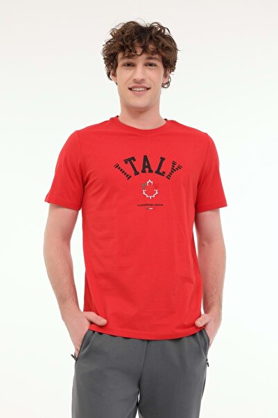 lumberjack ml Renato 11ıtl1030 5fx Tricou roșu pentru bărbați cu mânecă scurtă
