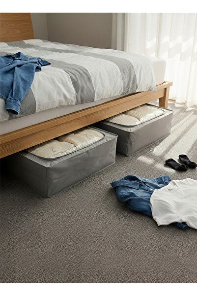 SER&YAT 4 Adet Pencereli Destekli Telli Büyük Boy Plus Baza Altı Çok Amaçlı O...