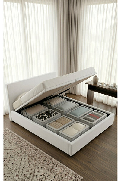 SER&YAT 4 Adet Pencereli Destekli Telli Büyük Boy Plus Baza Altı Çok Amaçlı O...