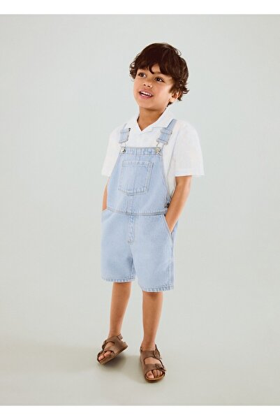 MANGO Baby Pamuklu cepli tulum