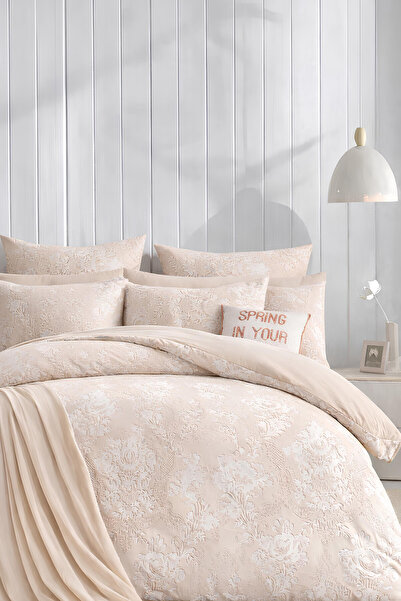 İQON Dvojitá kráľovská béžová súprava na prikrývku - elastická