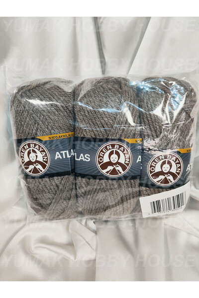 Ören Bayan ATLAS Boz Kahverengi El Örgü İpi (3 Adet) - Renk: 014