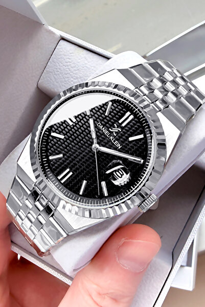 Daniel Klein Orijinal Erkek Kol Saati 3 ATM Su Geçirmez Gümüş Renk Çelik Kord...