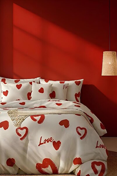 İQON Jednokrevetno Amore Red Set posteljine - Elastično