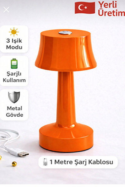 ZENLİGHT Metal Dokunmatik Şarjlı Masa Lambası