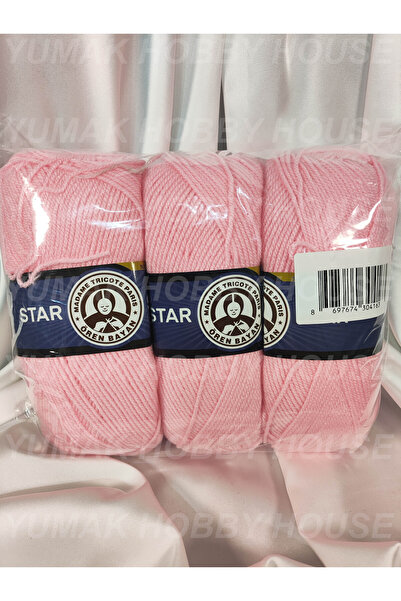 Ören Bayan Ören STAR Bebe Pembe El Örgü İpi (3 Adet) - Renk: 039
