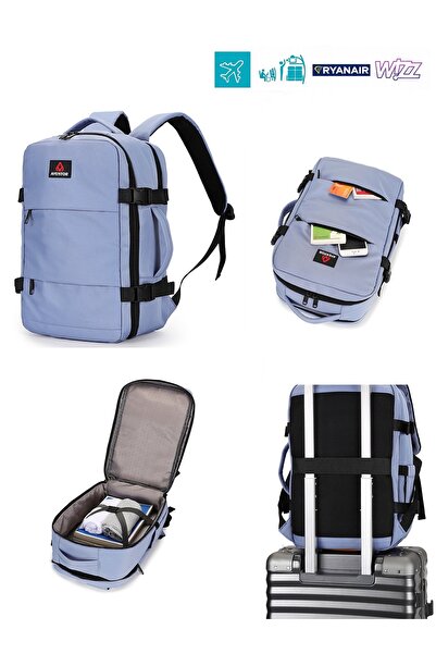 aventor Rucsac de călătorie AV201, bagaj de mână Ryanair/Wizz Air, 40x25x20 c...