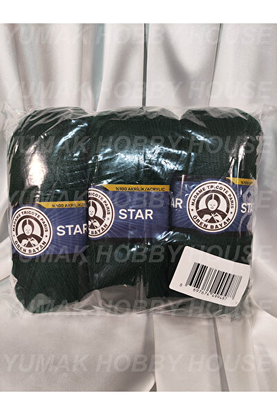 Ören Bayan Ören STAR Yakut Yeşil El Örgü İpi (3 Adet) - Renk: 088