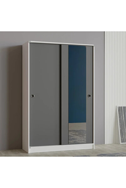 Abre vm-300 BEYAZ-ANTRASİT portmanto vestiyer ayakkabılık