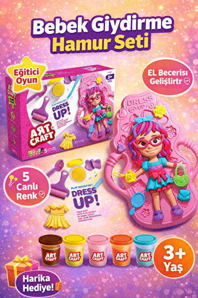 Sayıcı Kids Bebek Giydirme Hamur Seti 280 gr | Sağlık Testli Güvenli Oyun Ham...