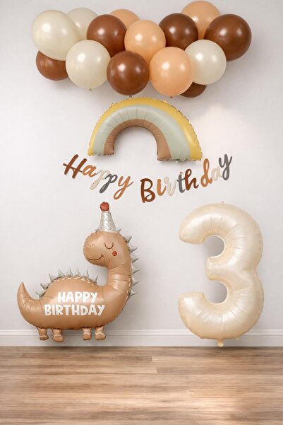 Patladı Gitti Ретро 3-річний набір для дня народження з динозаврами