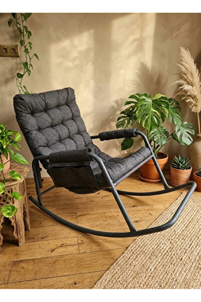 Yekta Home Roket Sallanan Sandalye, Minderli Dinlenme Koltuğu Sallanır Koltuk...