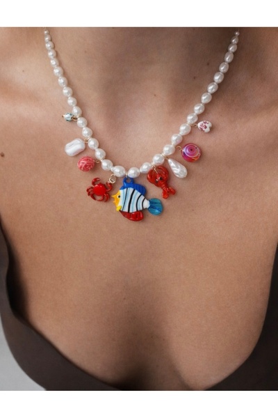 Markiz Takı Çoklu Murano Cam İnci Kolye