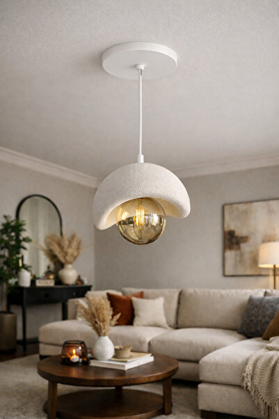 DREAM MODE Beton Görünümlü Modern Şık Tarz Avize (25cm) oturma odası salon ya...