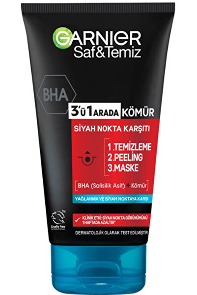 Garnier Saf & Temiz Siyah Nokta Karşıtı Kömürlü 3'ü 1 arada (150 ml) 1 ADET