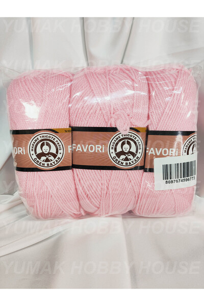 Ören Bayan FAVORİ Bebe Pembe El Örgü İpi (3 Adet) - Renk: 039