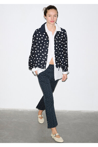 Mavi Puantiyeli Lacivert Pantolon 1011216-91573