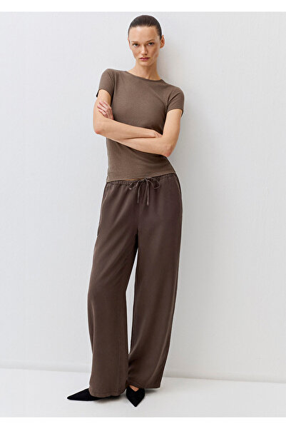 Mavi Kahverengi (TENCEL™) Liyosel Karışımlı Pantolon 1011082-71603