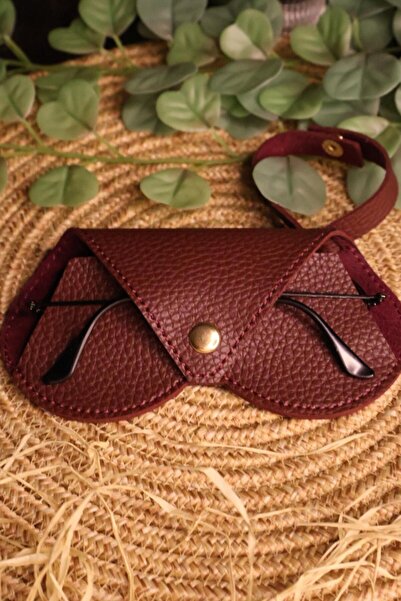 Hanging Glasses Case Heart Model (burgundy Color Flottery )