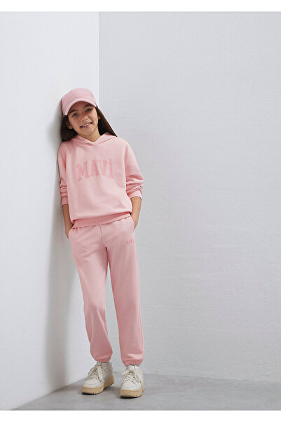 Mavi Logo Baskılı Pembe Eşofman Altı 7010041-71007