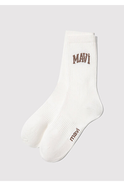 Mavi Ecru-Sockelsocken mit Logo-Aufdruck 0911160-22937