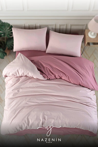 NazeninHome Set cuvertură de pilota Ranforce 100% bumbac, culoare uni, pudră ...