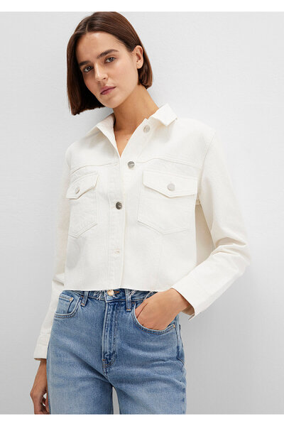 Mavi Thalia Mavi Premium Beyaz Jean Ceket 1110289-89161