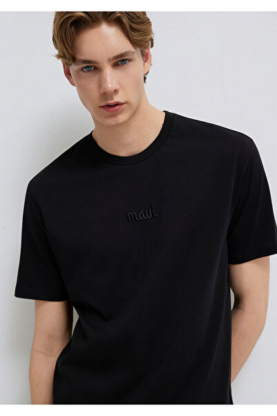 Mavi Tricou negru imprimat cu sigla, loose fit 0610100-900