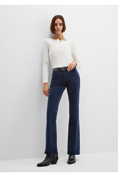 Mavi Molly Navy Blue Velvet Trousers 1013682993